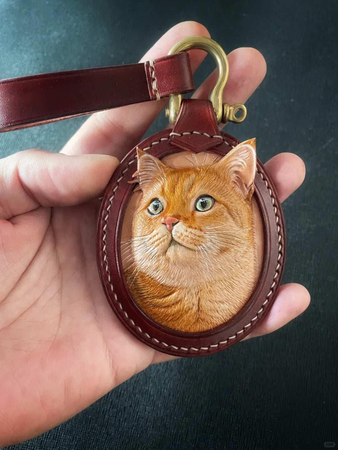 Pet Handmade Leather Carving Customization