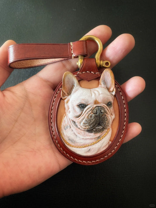 Pet Handmade Leather Carving Customization