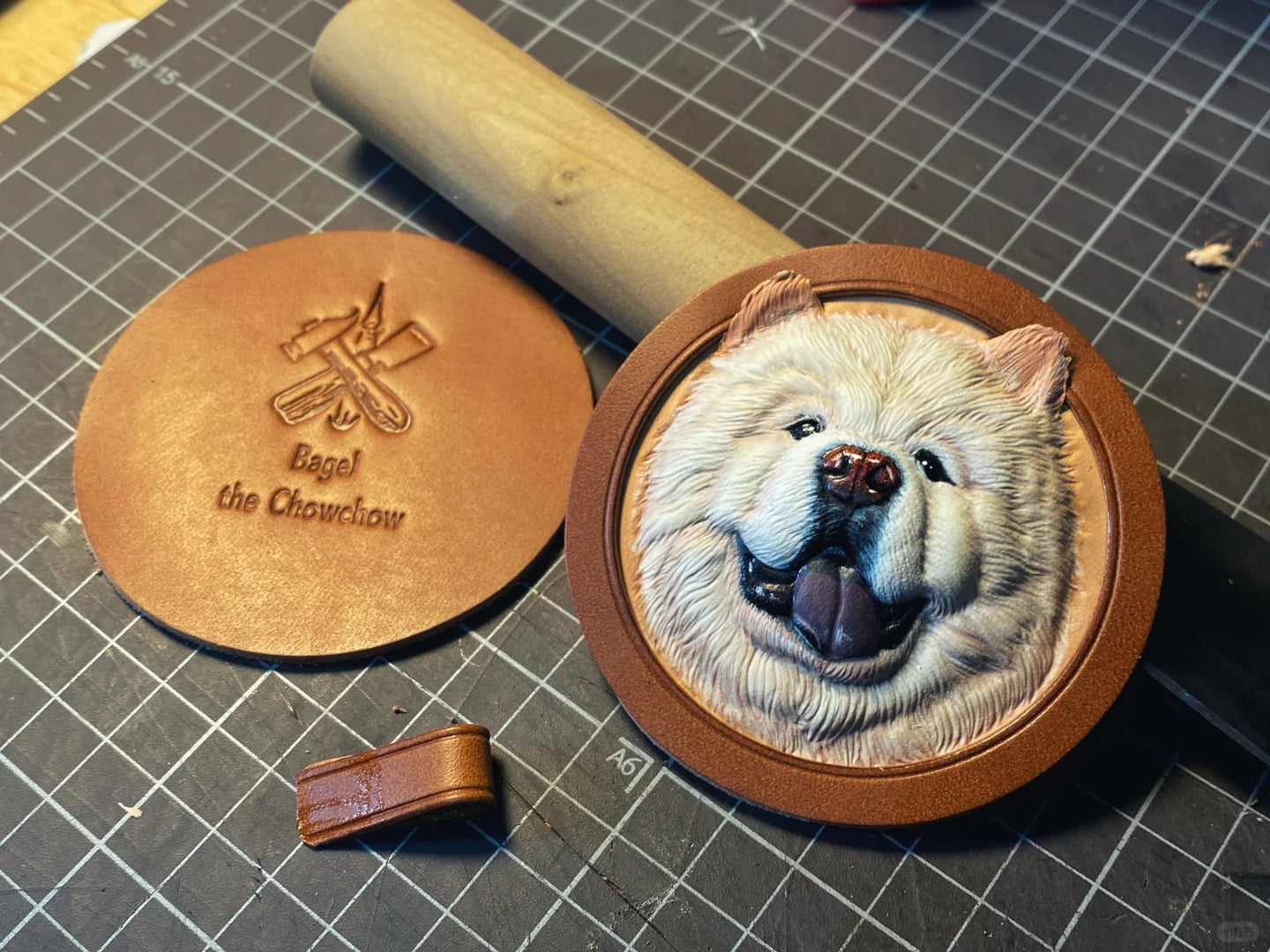 Pet Handmade Leather Carving Customization