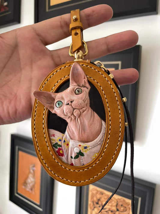 Pet Handmade Leather Carving Customization