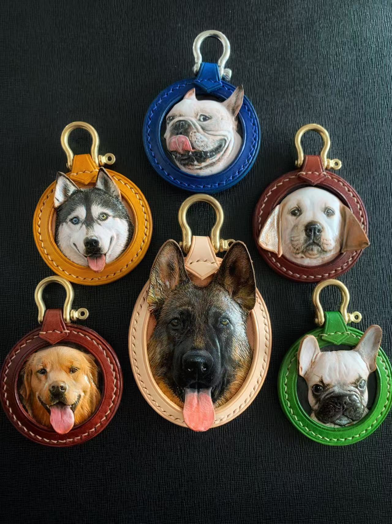 Pet Handmade Leather Carving Customization